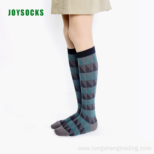 National style festive geometric knee high lady's socks